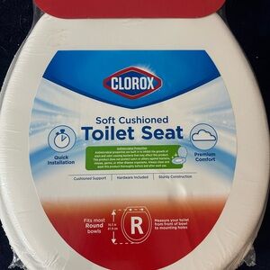 Clorox White Cushioned Toilet Seat